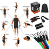 SET 11x Piese pentru antrenament cu benzi elastice rezistente + CADOU 3 benzi fitness