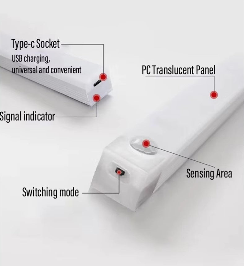Set 3 x Lampa LED multifuntionala cu senzor de miscare - 20 cm