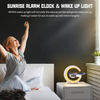 Lampa Smart LED culori RGB, boxa Bluetooth, Aux, incarcare Wireless, ceas cu alarma