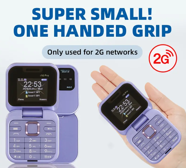 Telefon de Buzunar Pliabil Flip i16 Pro, Dual SIM