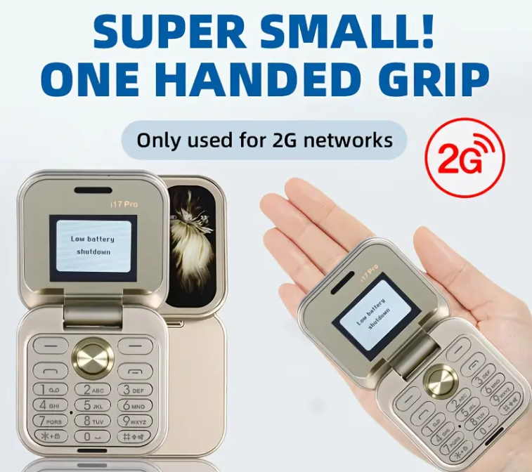 Telefon de Buzunar Pliabil Flip i16 Pro, Dual SIM