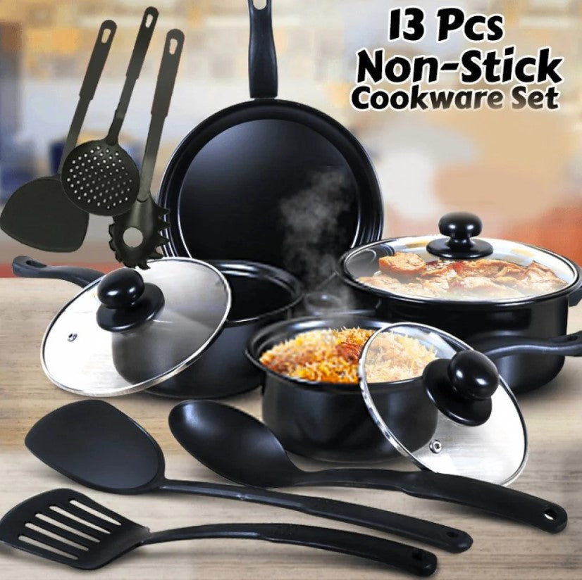 Set Pentru Gatit 13 piese , Negru