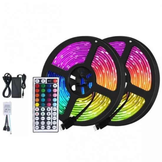 1+1 CADOU :  Banda LED RGB Multicolor cu Telecomanda 5M