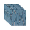 Tapet 3D Blue Lines auto-adeziv pentru interior, 70 x 77 cm