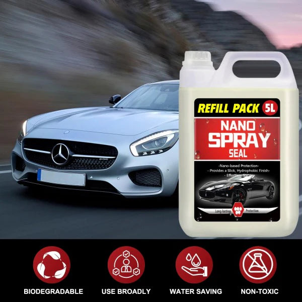 XXL Pack Spray Nano pentru masina cu acoperire rapida, 5L + spray aplicare + laveta