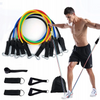 SET 11x Piese pentru antrenament cu benzi elastice rezistente + CADOU 3 benzi fitness